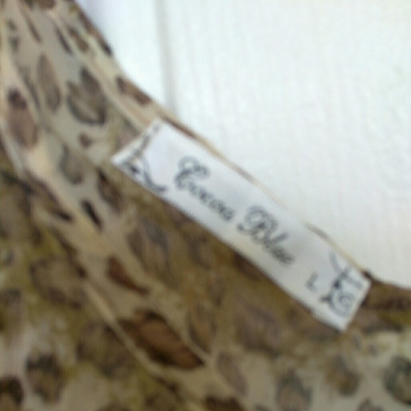 Cocoa Blue blouse  L - Picture 3 of 4